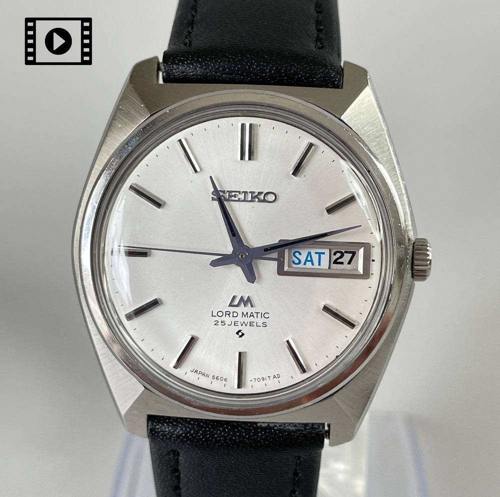 SEIKO Lord Matic 5606-7000 KANJI [US Stock] Vtg 1969 Automatic Mens Watch N.Mint