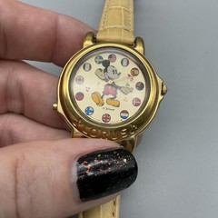Vintage Lorus Womens Watch 33mm Mickey Mouse Disney V421-0020 Flags New Battery