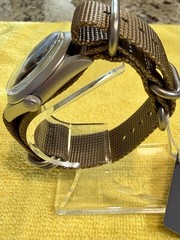 ADDIESDIVE 36mm VH31 Retro Pilot Field Watch AD2079- Black Dial, Tan NATO.