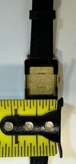 ⌚️RADO Florence 153.3606.2N Woman’s Qz Watch Square Gold Dial W/Box, New🔋, 📄
