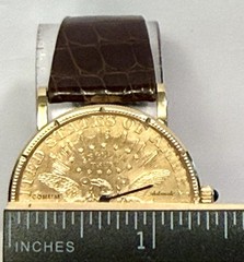 CORUM $20 Double Eagle Coin| 18K Gold 35mm Case | Swiss ETA Automatic Watch_RARE