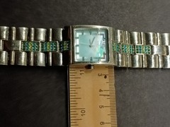 PH By Paris Hilton Bracelet Watch Iridescent Blue Green Oyster Dial New Battery