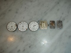 6 vintage antique AW WALTHAM United States American wrist pocket WATCH Co parts
