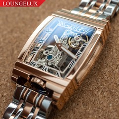 Mens Rose Gold Bridge Manual Mechanical Watch – Stainless Steel DIASTERIA 1688W