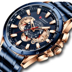 CURREN Men Watches Waterproof Wristwatch Male Chronograph Date Quartz Stee Watch