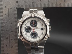 Vintage 1997 Seiko Chronograph 7T32-6K30 Panda Dial Qz 41mm Mens Watch JAPAN