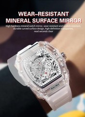 KIMSDUN Transparent Men’s Watch Quartz Wristwatch Luminous Waterproof watch