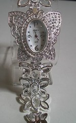 Women’s silver, gold, pink, rose gold, black, blue, red stones butterfly watches