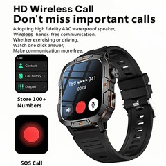 🔥 Smart Watch Men Women (Call Receive/Dial) Rugged Fitness Tracker Waterproof