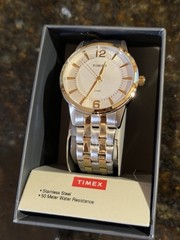 Timex TW2T59900 Quartz Two-Tone Stainless Steel Men’s Watch New in Box