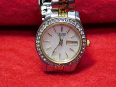 Womens Citizen 1002-S044464 Gn-4W Watch W/Simulated Diamonds. New Battery