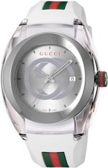 [Gucci] SYNC Sync YA137102AWhite Mens Watch Analog Silver F/S New