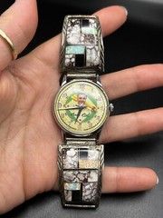 Babe Ruth Signed R. Francisco Sterling Opal Onyx Jasper Watch