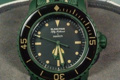 Blancpain x Swatch Scuba Fifty Fathoms GREEN ABYSS Brand New Box Papers