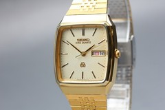 Vintage 1983 N MINT SEIKO King twin Quartz 9443-5020 Gold Kanji Dial Men’s Watch