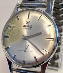 Vintage Precimax 36mm Swiss Made Mechanical Wind Mens Watch_Keeps Good Time