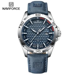 NAVIFORCE Men’s Sport Quartz Watch -Simple Dial Leather Male Wristwatch as Gifts