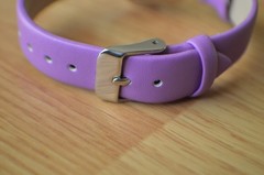 Genoa Japanese Movement Watch with Mother of Pearl Accent / Purple Leather Strap