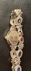 Gruen II Women GRT170 Dress Blue Stone Silver Tone Quartz 16mm Watch 7 1/2″