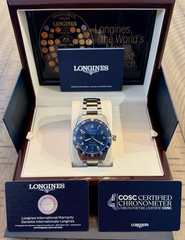 Longines Spirit Zulu Time L3.812.4.93.6 GMT Blue 42mm, PRISTINE! Box & Papers!