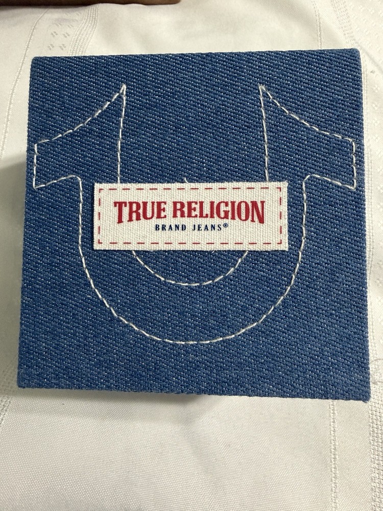 TRUE RELIGION Men’s Blue DENIM Watch Box ‼️EMPTY WATCH BOX‼️SEE DESCRIPTION‼️
