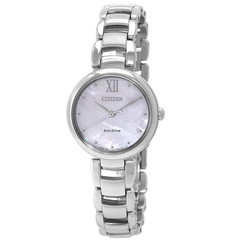 Citizen Eco-Drive Women’s Mother of Pearl Dial Stainless Steel Watch EM0530-81D