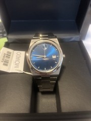 Movado Bold Quest 3601221 Blue Sunray Dial Stainless Steel 40mm Unisex Watch.