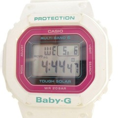 Casio Baby-G BGD-5000 Digital Solar Ladies Watch 35mm White AB