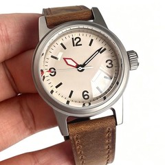20ATM Tandorio 36mm Military Retro Sapphire Black Dial Automatic NH35A Men Watch