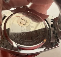 OLEVS WATCH *WATERPROOF *STAINLESS STEEL* RED FACE w/ Original Box & Tags.