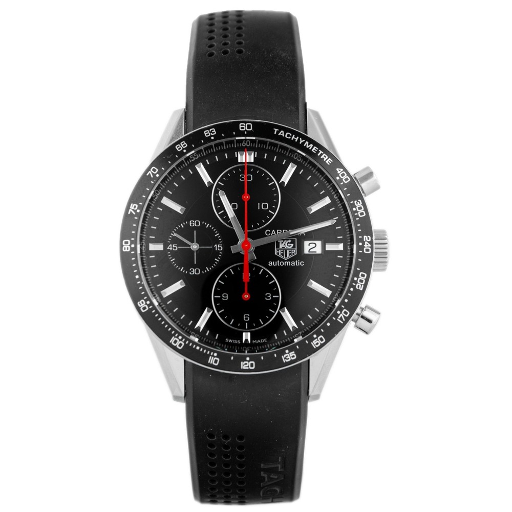 Tag Heuer Carrera Chronograph Stainless Steel Black Dial 41mm CV2014