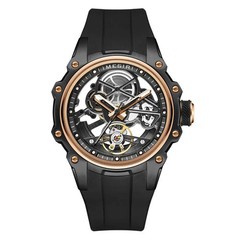 MEGIR Skeleton Dial Automatic Mechanical Watch Men Stainless Steel Waterproof
