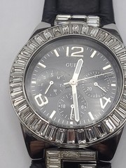 GUESS WATCH WATERPRO Black Dial Black Band New Battery Working