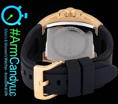 New Invicta Pitlane/Gridlock Gold Case Black Silicone Straps 48029 Still Sealed