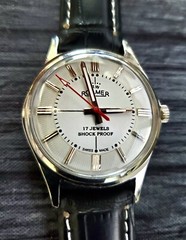Rare Roamer Brevete Swiss Mens Manual Watch White Serviced