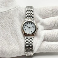 Condition Working Bagari Solar Ladies Watch Simple White Dial