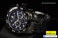 Invicta Men’s Pro Diver Scuba Chronograph Triple Black Combat Bracelet NEW Watch