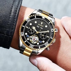 Automatic Mechanical Waterproof OLEVS Luxury Watch Men’s Men Date Strap