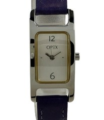 [A1R] Opex White Dial Stainless Steel Quartz Ladies Watch Used [k9z]