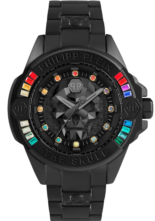 Philipp Plein The $kull Multicolor Stones Black Men’s Watch PWNAA0522