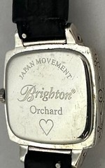 Brighton Orchard New Battery Watch Women Silver Tone Square White Dial 30MM