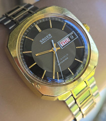 Vintage GRUEN men’s automatic watch 790CD DAY/DATE swiss made 1970s