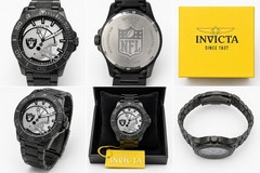 Invicta NFL Las Vegas Raiders Men’s Black Stainless Steel Watch With Box