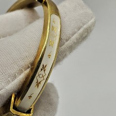 Vintage Kurz 17 Jewel Enamel Band Mechanical 11mm Watch Running