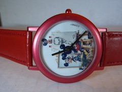 Disney Mens Vintage Mickey Mouse Watch (Self Portrait)-(Disney Artwear)-VHTF-New