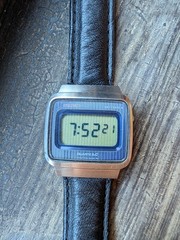 Vintage Seiko Quartz LC Digital Day/Date Square Stainless Steel 1970s 33mm