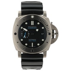 Panerai Submersible Black Dial Titanium 47mm Automatic Men’s Watch PAM01305