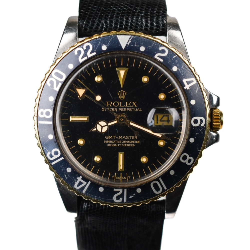 Rolex GMT Master 1979 1675 Black Nipple 14k Steel Cal 1575 40mm Bracelet + Strap