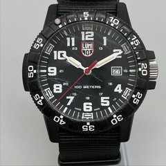 Luminox Mens Watch 47mm Black Dial 100M Date Carbon Case Swiss New Battery