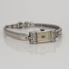 Antique Platinum & Diamond Hilton Watch, 17j